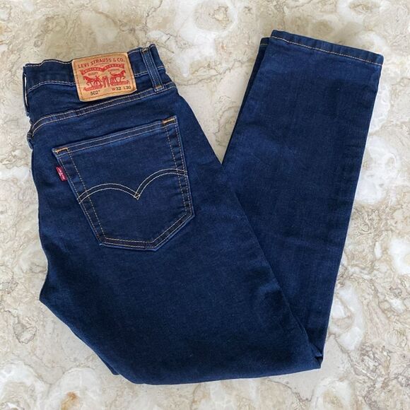 Levi’s 502 Taper Dark Wash Stretch Jeans - Picture 4 of 12